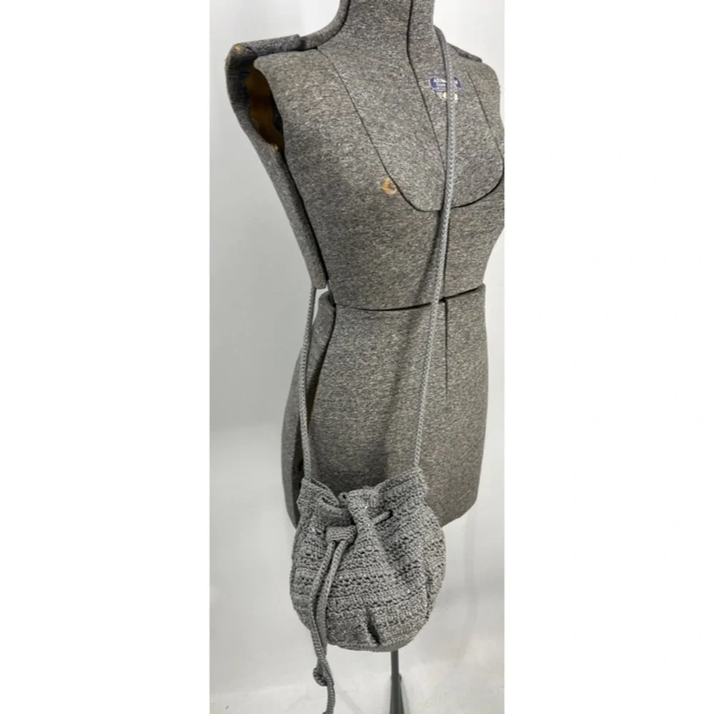 The sak woven purse w/sequent and silver metallic threading hobo Crossbody bag